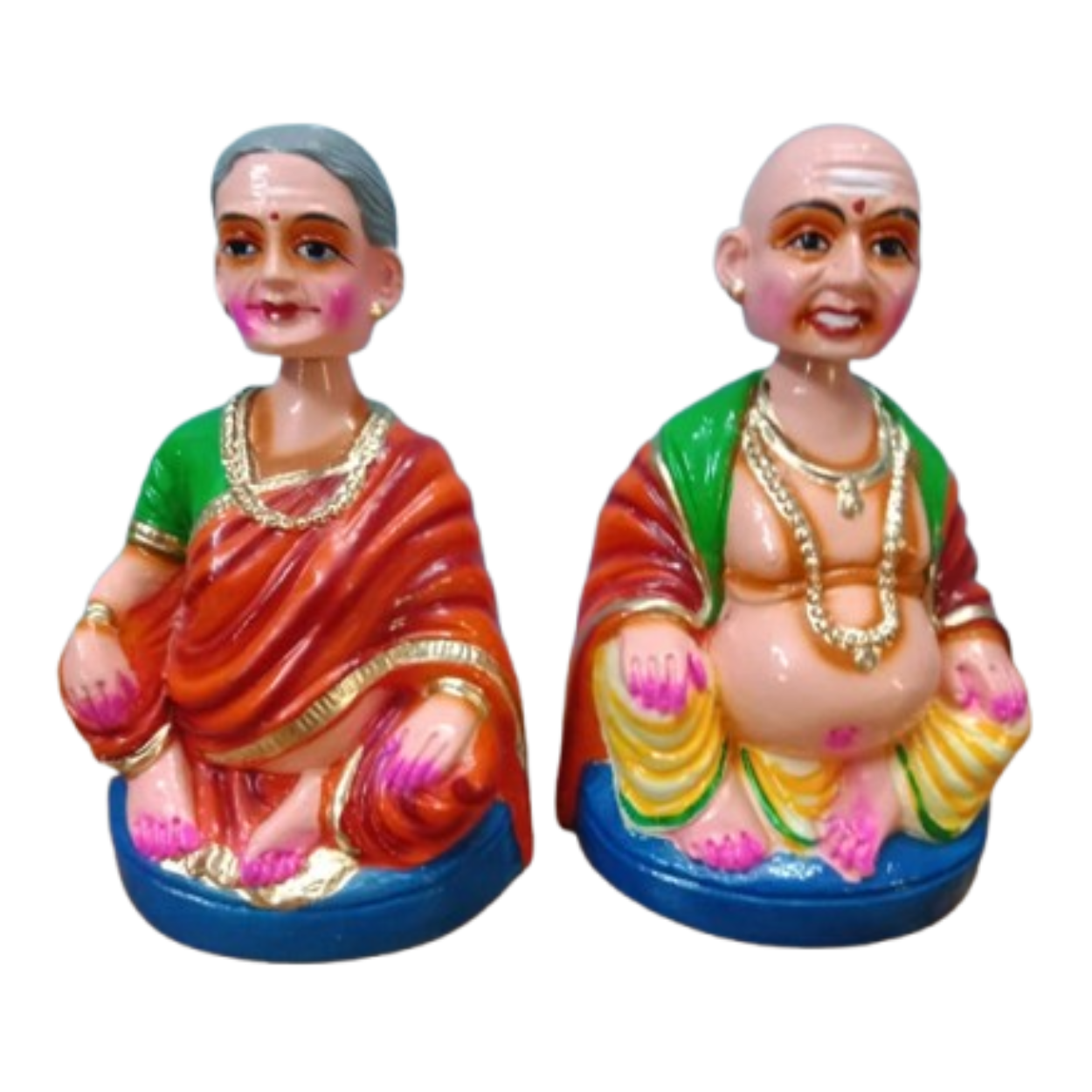 Thanjavur Dancing Doll (Thatha Paati Pair) - Multicolor