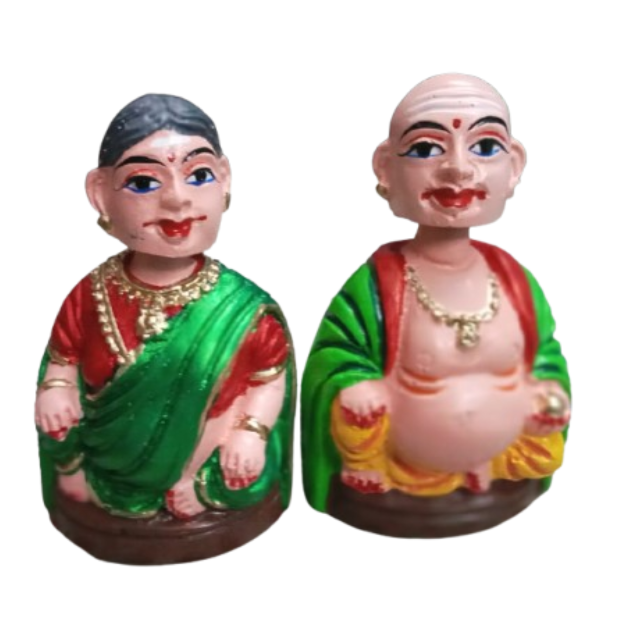 Thanjavur Dancing Doll (Thatha Paati Pair) - Multicolor