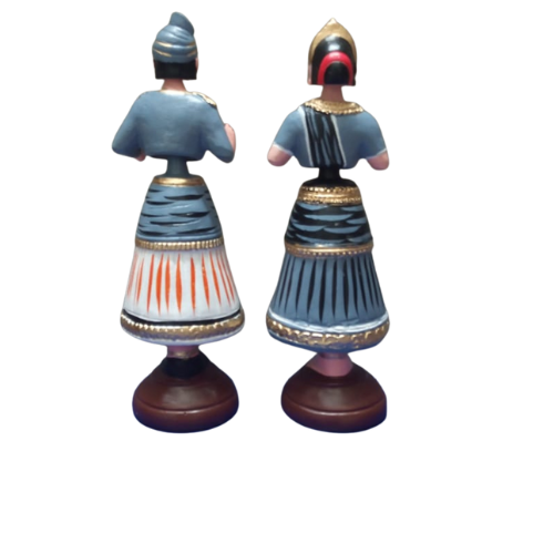 Thanjavur Dancing Doll (Raja Rani Pair) - Multicolour - 13 inches