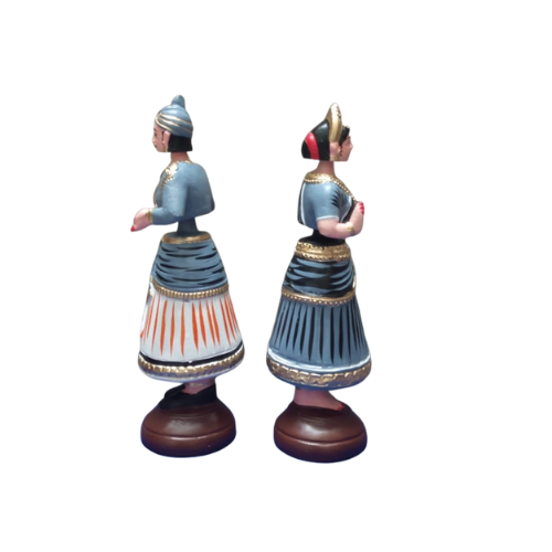 Thanjavur Dancing Doll (Raja Rani Pair) - Multicolour - 13 inches