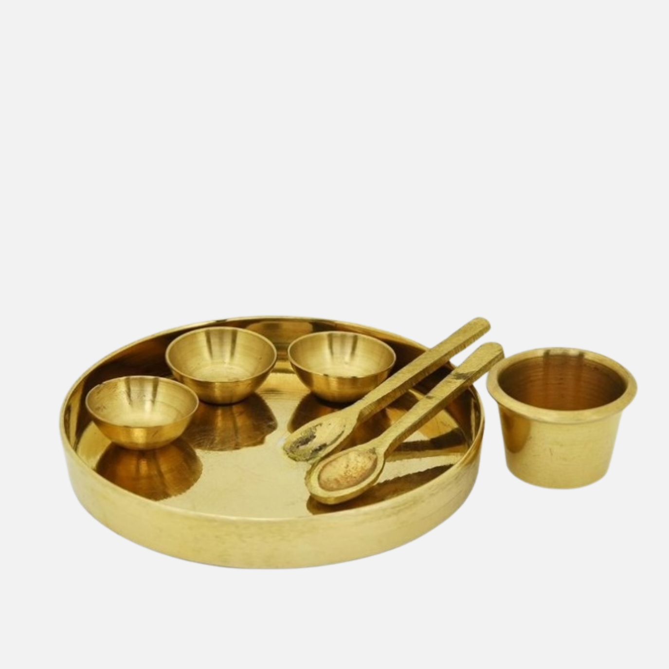 Miniature Brass Dinner Set Toy