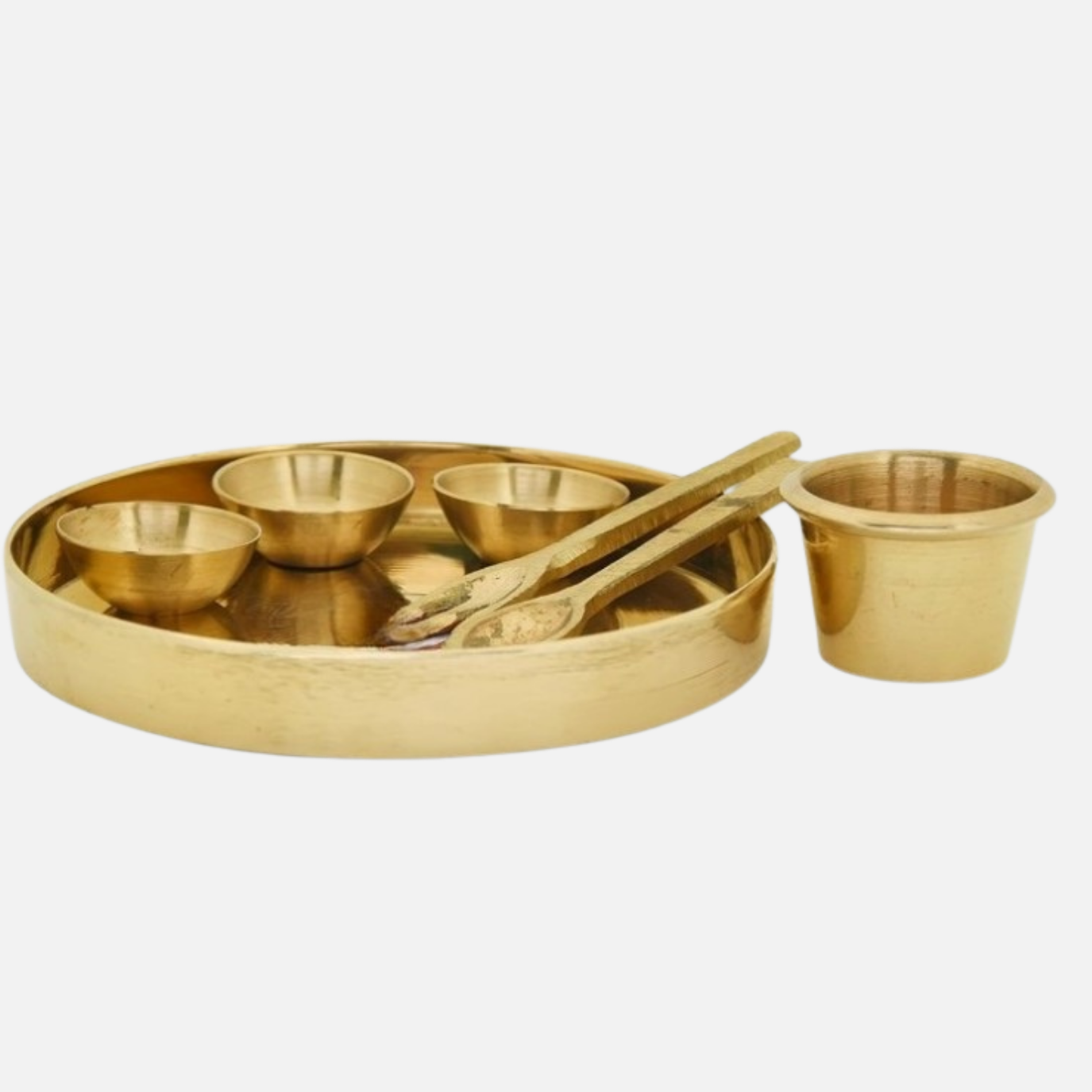 Miniature Brass Dinner Set Toy