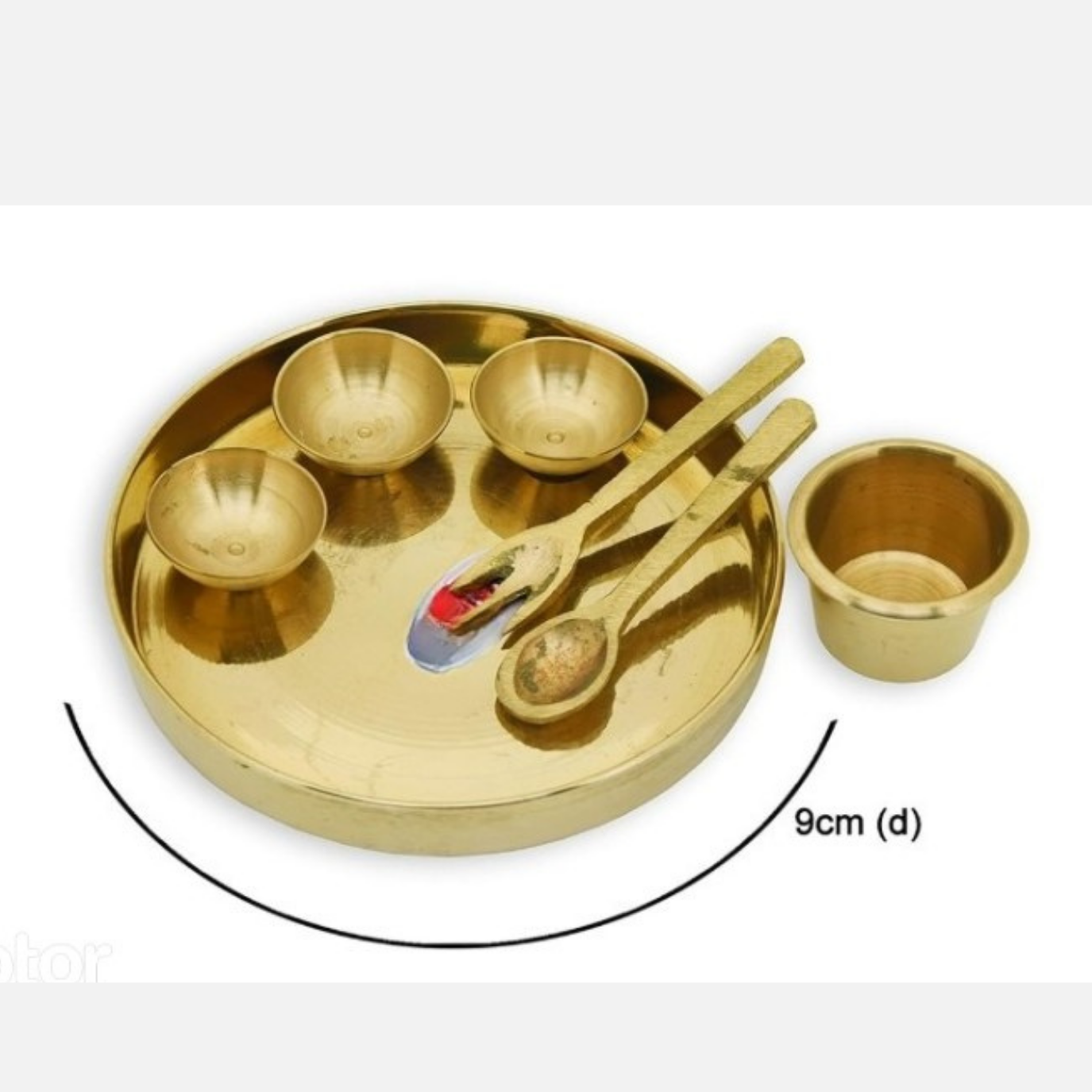 Miniature Brass Dinner Set Toy