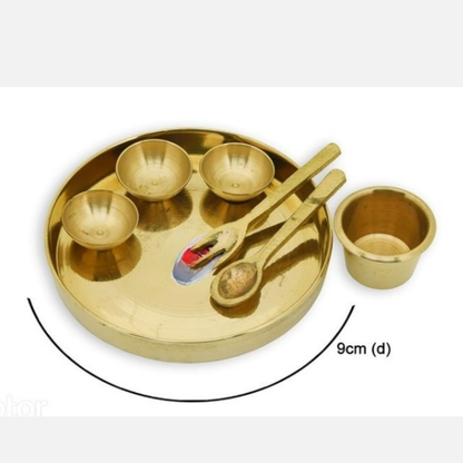 Miniature Brass Dinner Set Toy