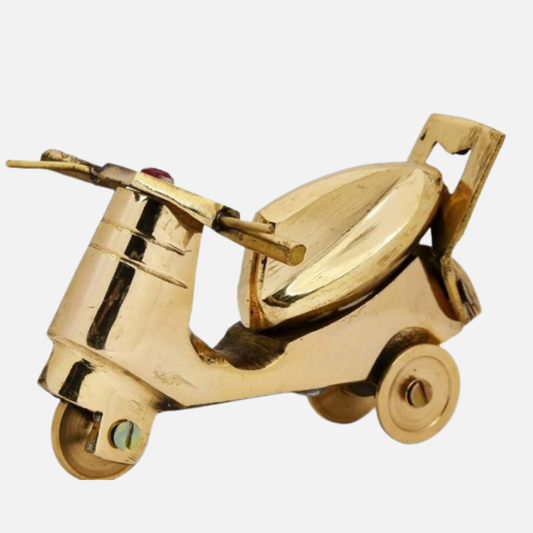 Miniature Brass Scooty Model Toy