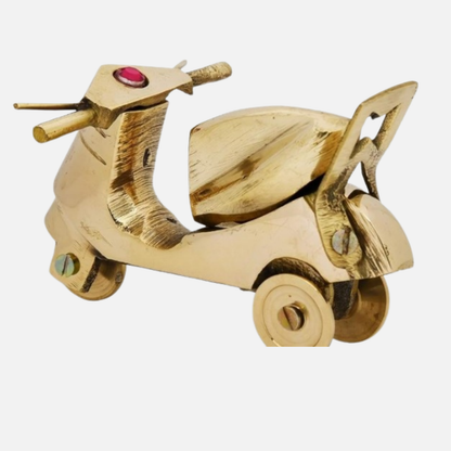 Miniature Brass Scooty Model Toy