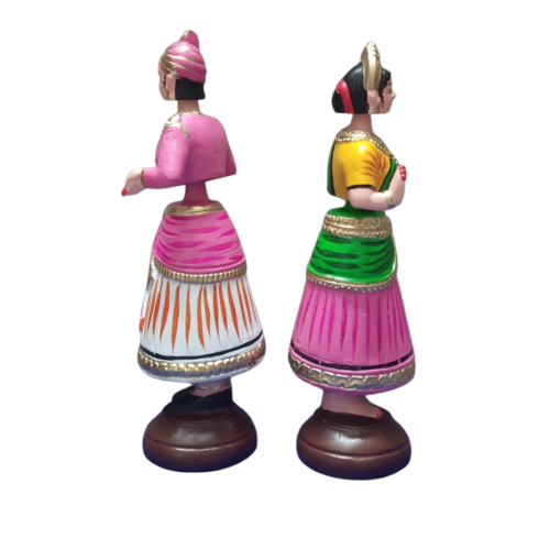 Thanjavur Dancing Doll (Raja Rani Pair) - Multicolour - 13 inches