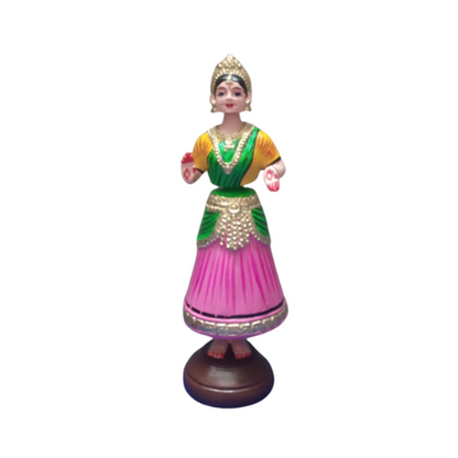 Thanjavur Dancing Doll (Raja Rani Pair) - Multicolour - 13 inches