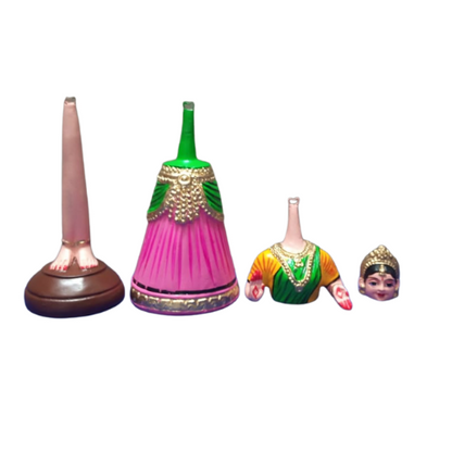 Thanjavur Dancing Doll (Raja Rani Pair) - Multicolour - 13 inches