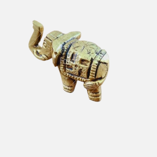 Handcrafted Miniature Brass Small Elephant  Decor Showpiece