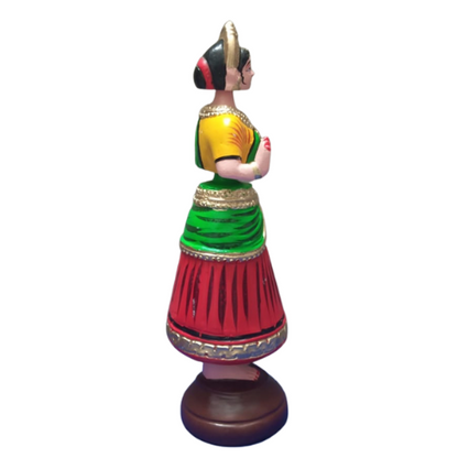 Thanjavur Dancing Doll (Raja Rani Pair) - Multicolour - 13 inches