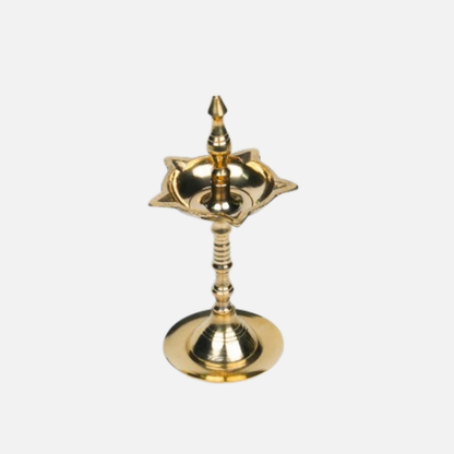 Miniature brass kuthuvilakku
