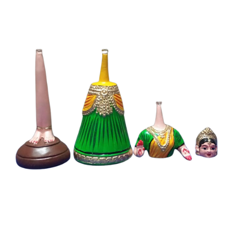 Thanjavur Dancing Doll (Raja Rani Pair) - Multicolour - 13 inches