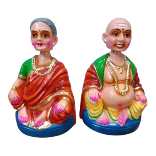 Thanjavur Dancing Doll (Thatha Paati Pair) - Multicolor