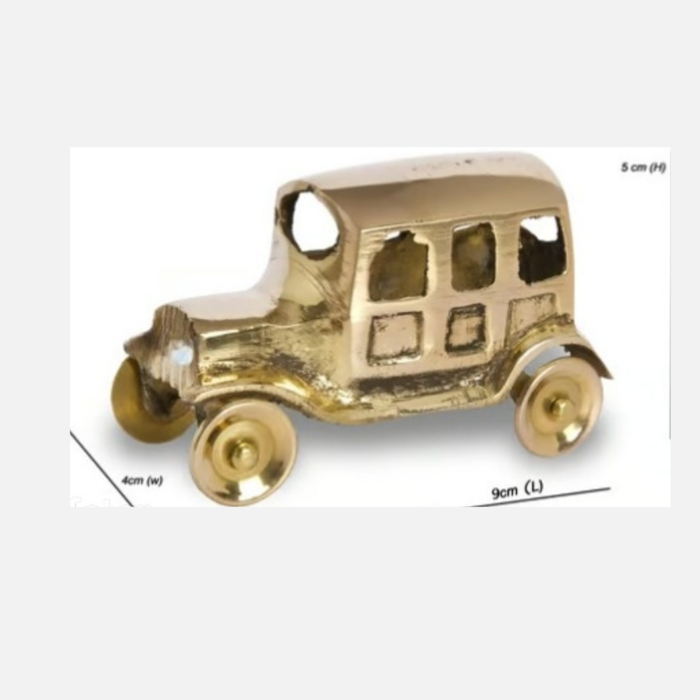 Miniature Antique Brass Jeep Model Toy